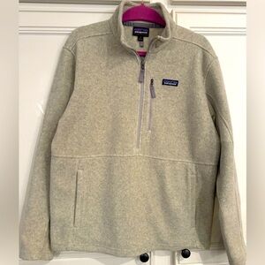 Patagonia Men’s Better Sweater Synchilla 1/4 Zip Fleece -Oatmeal